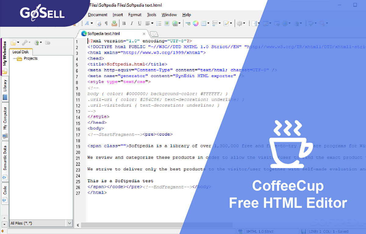 Thiết kế website với CoffeeCup Free HTML Editor